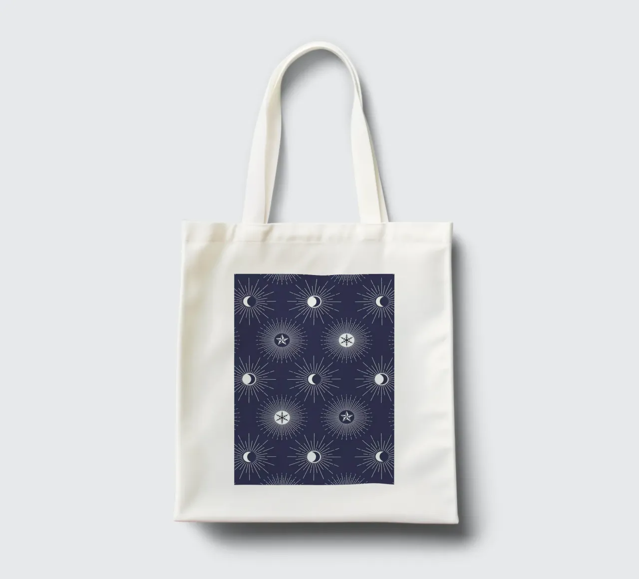 Moon And Stars Theme borsa in juta da cafelab
