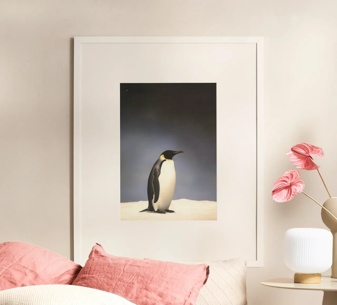 L'osservatore silenzioso dell'Antartide poster con telaio in plastica da Nikis Art Studio