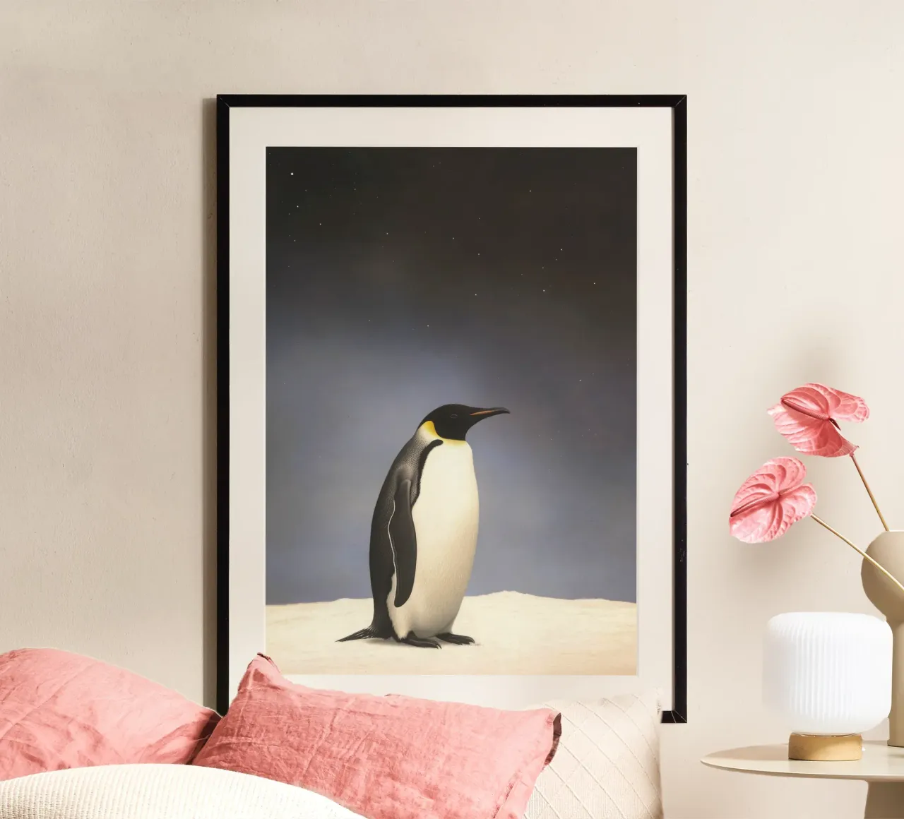 L'osservatore silenzioso dell'Antartide poster con telaio in plastica da Nikis Art Studio