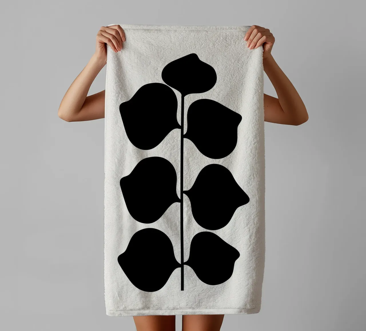 Leafy towel by Rose Beck Art