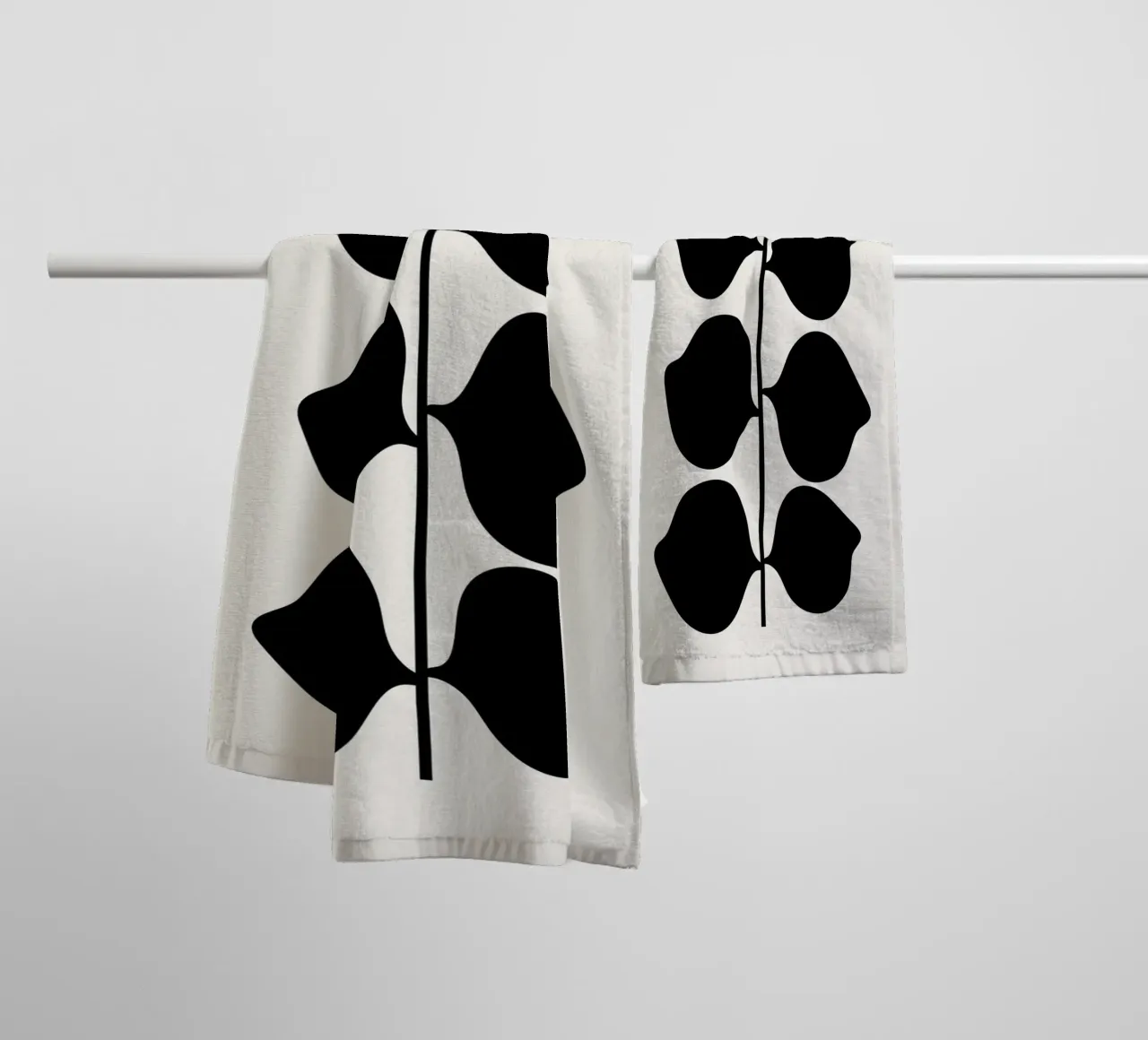 Leafy towel by Rose Beck Art