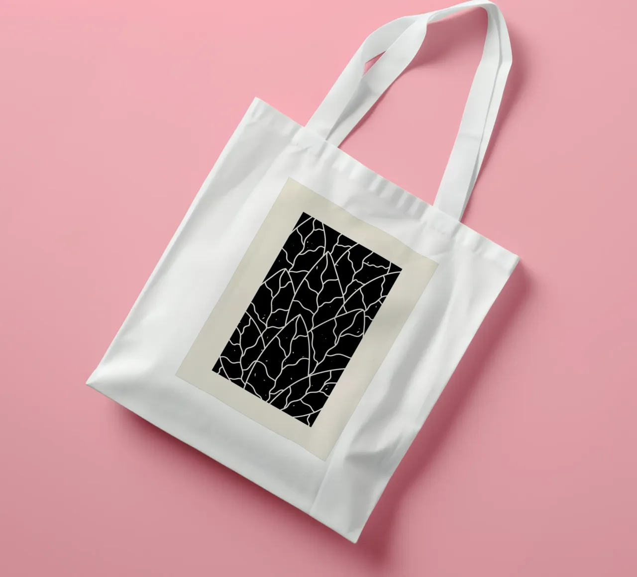 Leaves Puzzle borsa in juta da Graphite
