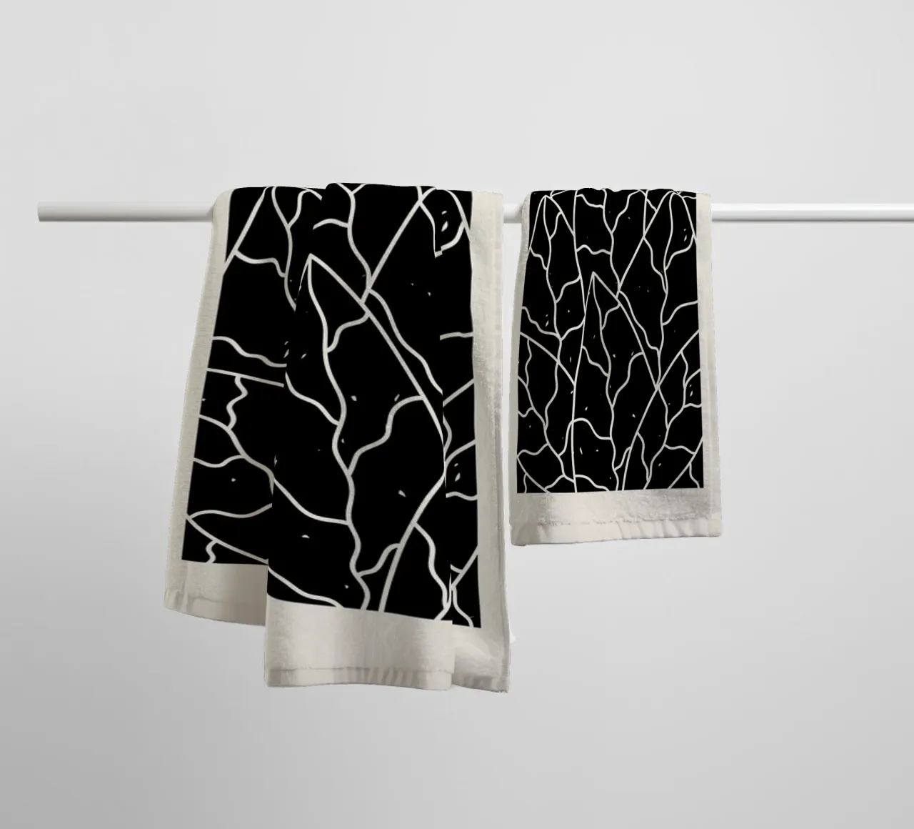 Leaves Puzzle asciugamano da bagno da Graphite