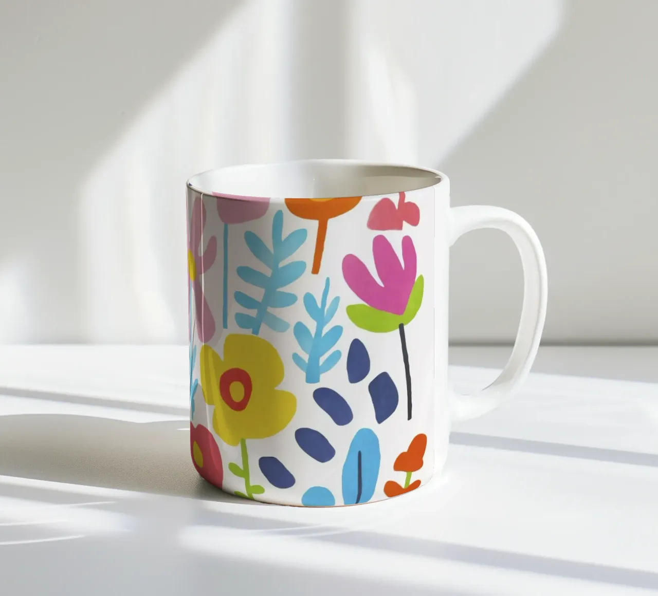 Groovy Flowers Summer Meadow ceramic mug by Andrea Haase Modern Home