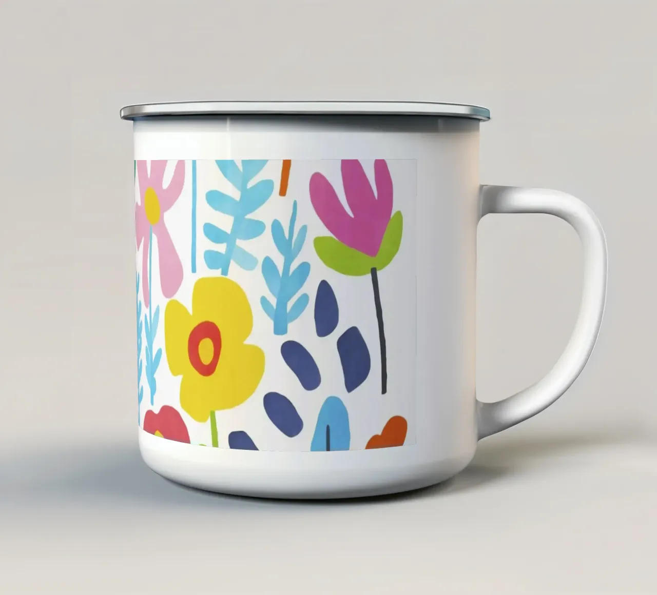 Groovy bloemen zomer weide emaille mok van Andrea Haase Modern Home