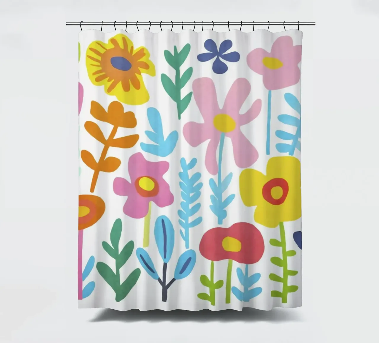 Groovy Flowers Summer Meadow shower curtain by Andrea Haase Modern Home