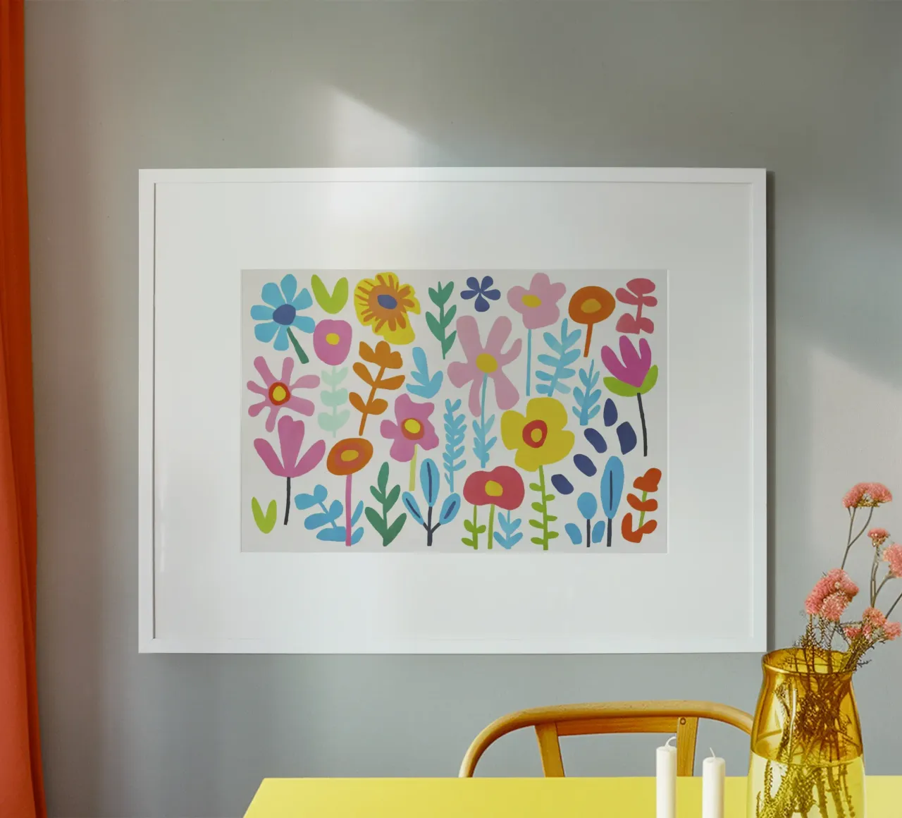 Fiori Groovy Prato estivo poster con telaio in plastica da Andrea Haase Modern Home