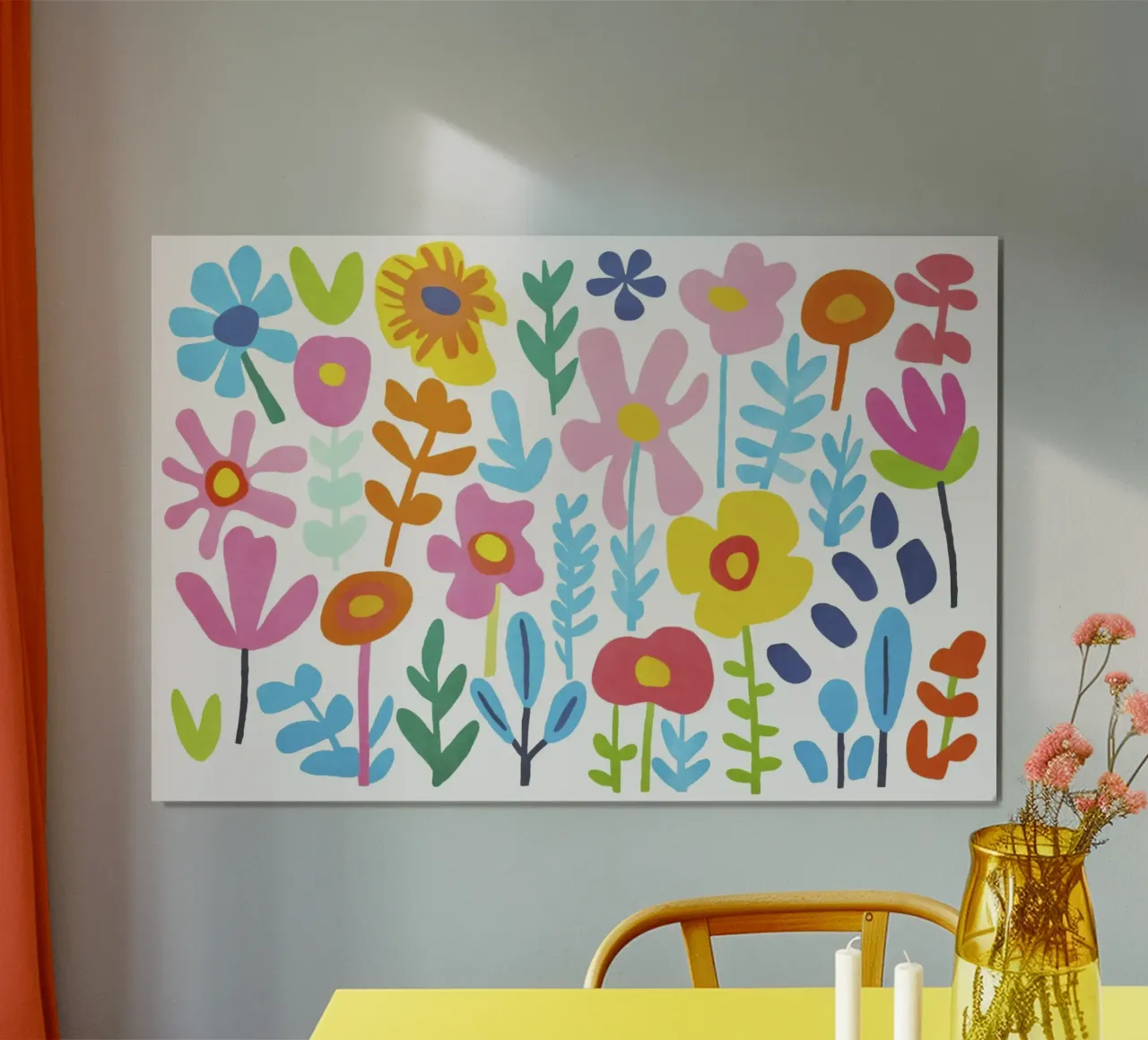Fiori Groovy Prato estivo poster con telaio in plastica da Andrea Haase Modern Home