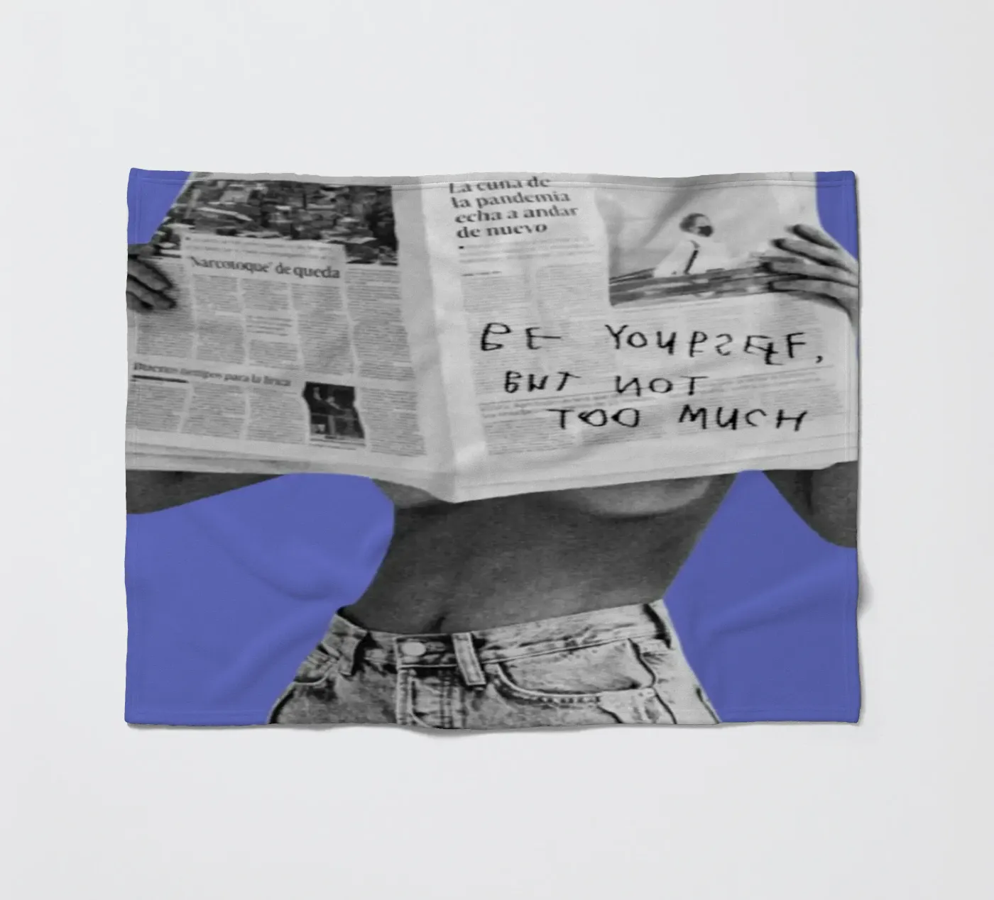 BE YOURSELF fleece blanket by SMRT STUDIO