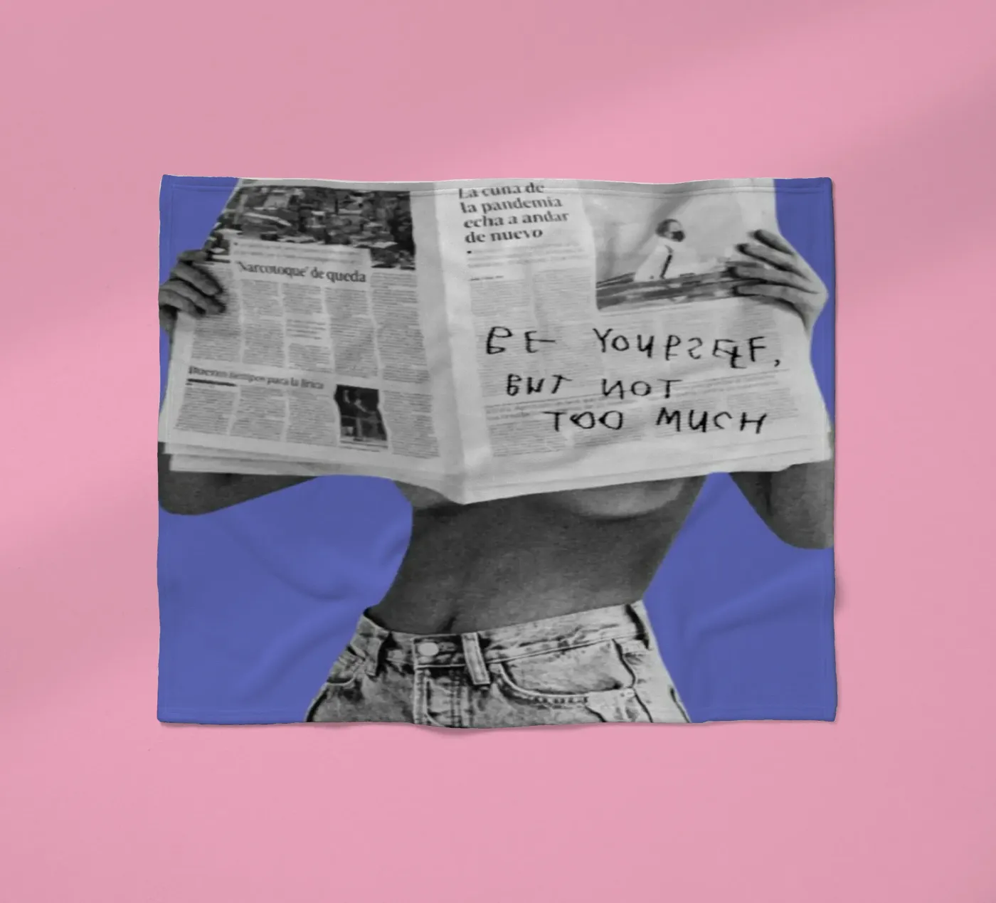 BE YOURSELF fleece blanket by SMRT STUDIO