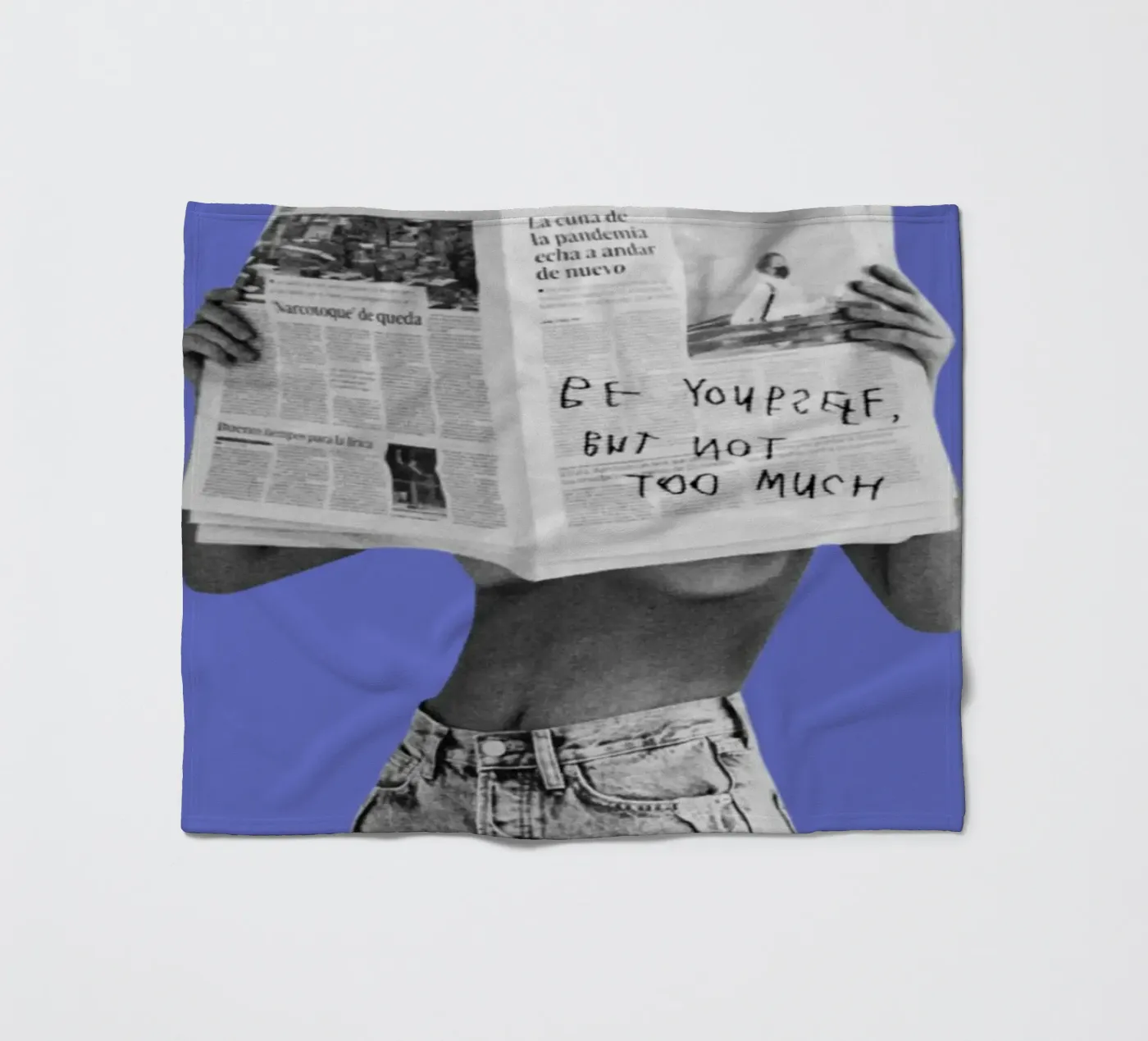 BE YOURSELF fleece blanket by SMRT STUDIO