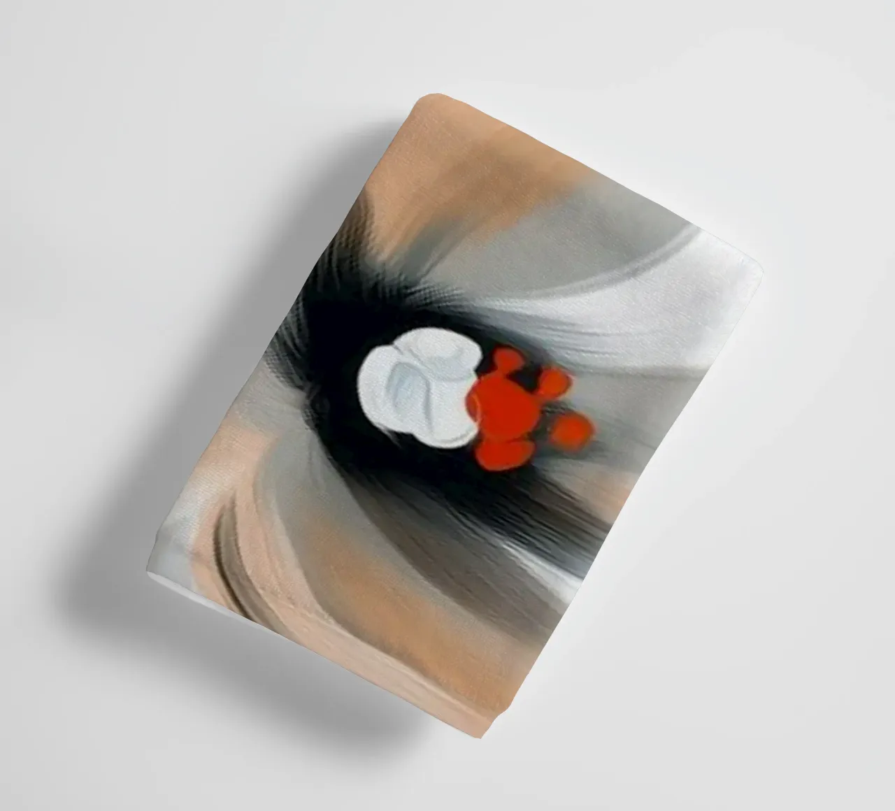 Blumen in Grau-Rot Handtuch von Imagine