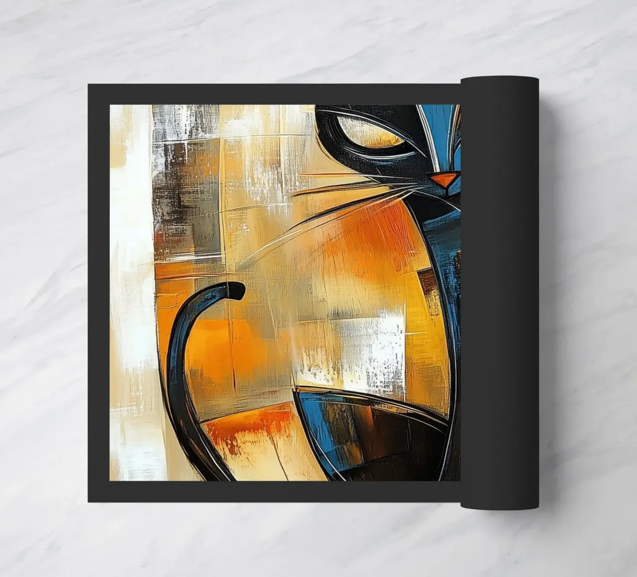 Abstract cat doormat by Imagine