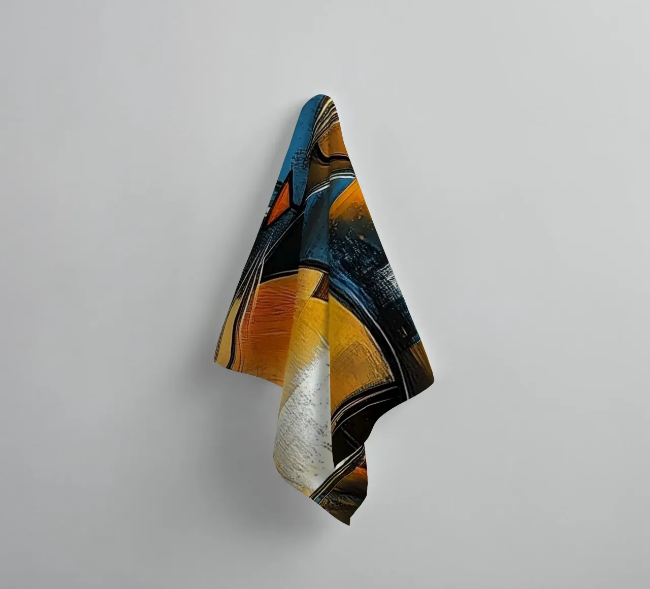 Abstract cat towel by Imagine