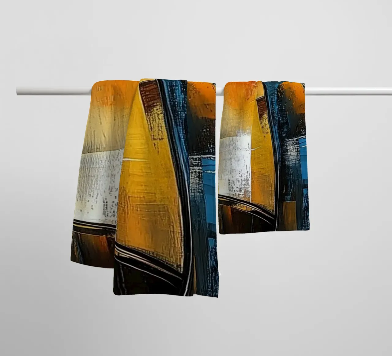 Abstract cat towel by Imagine