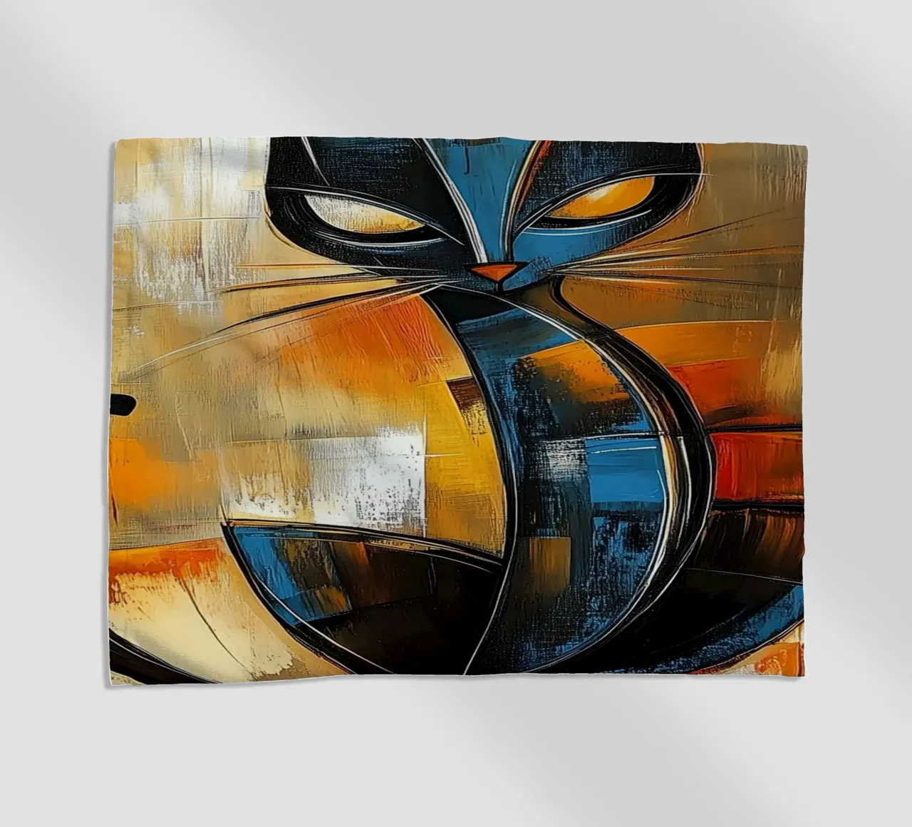 Abstract cat beach towel by Imagine