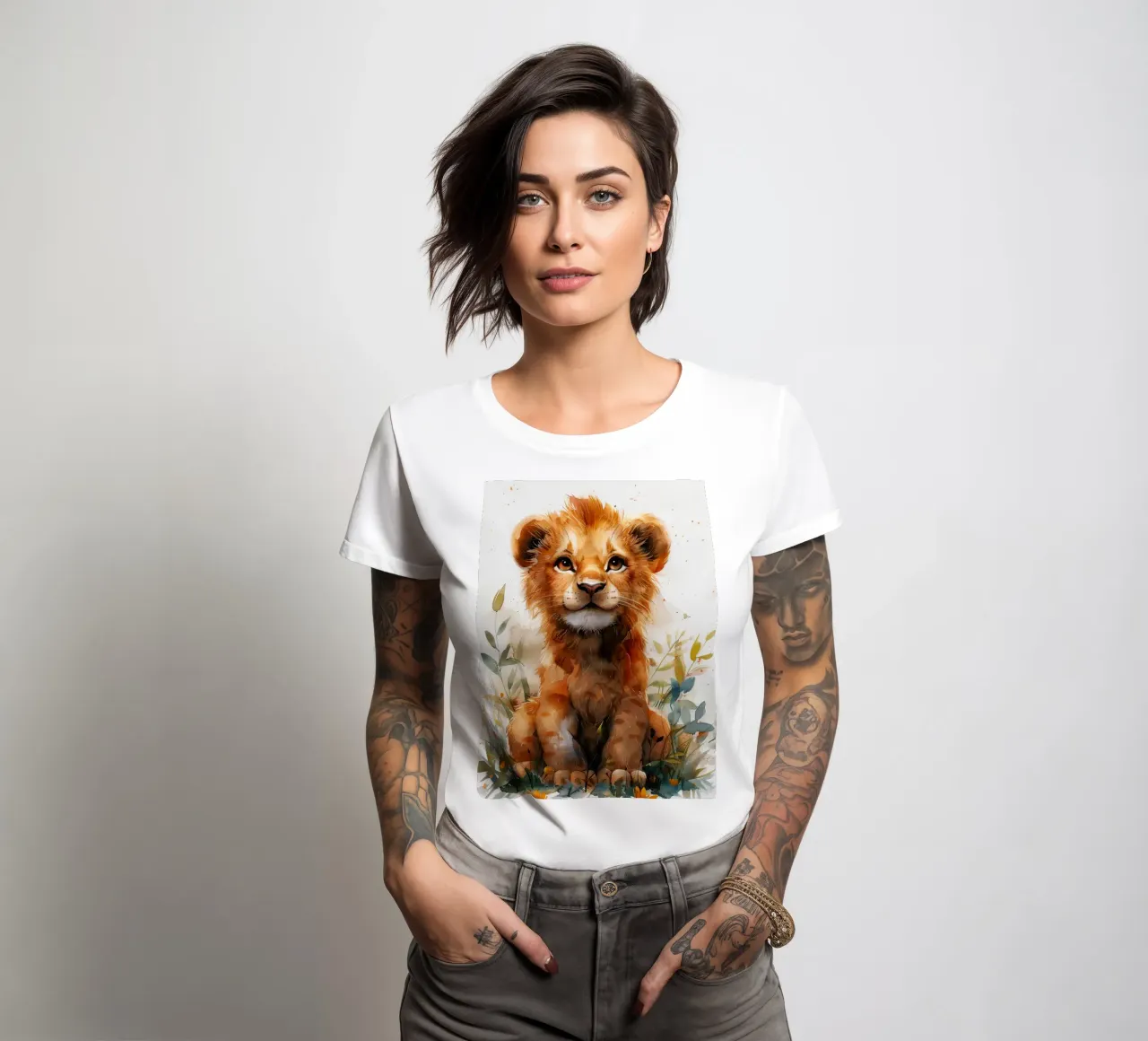 Baby Lion t-shirt ajusté pour femmes de Mateo
