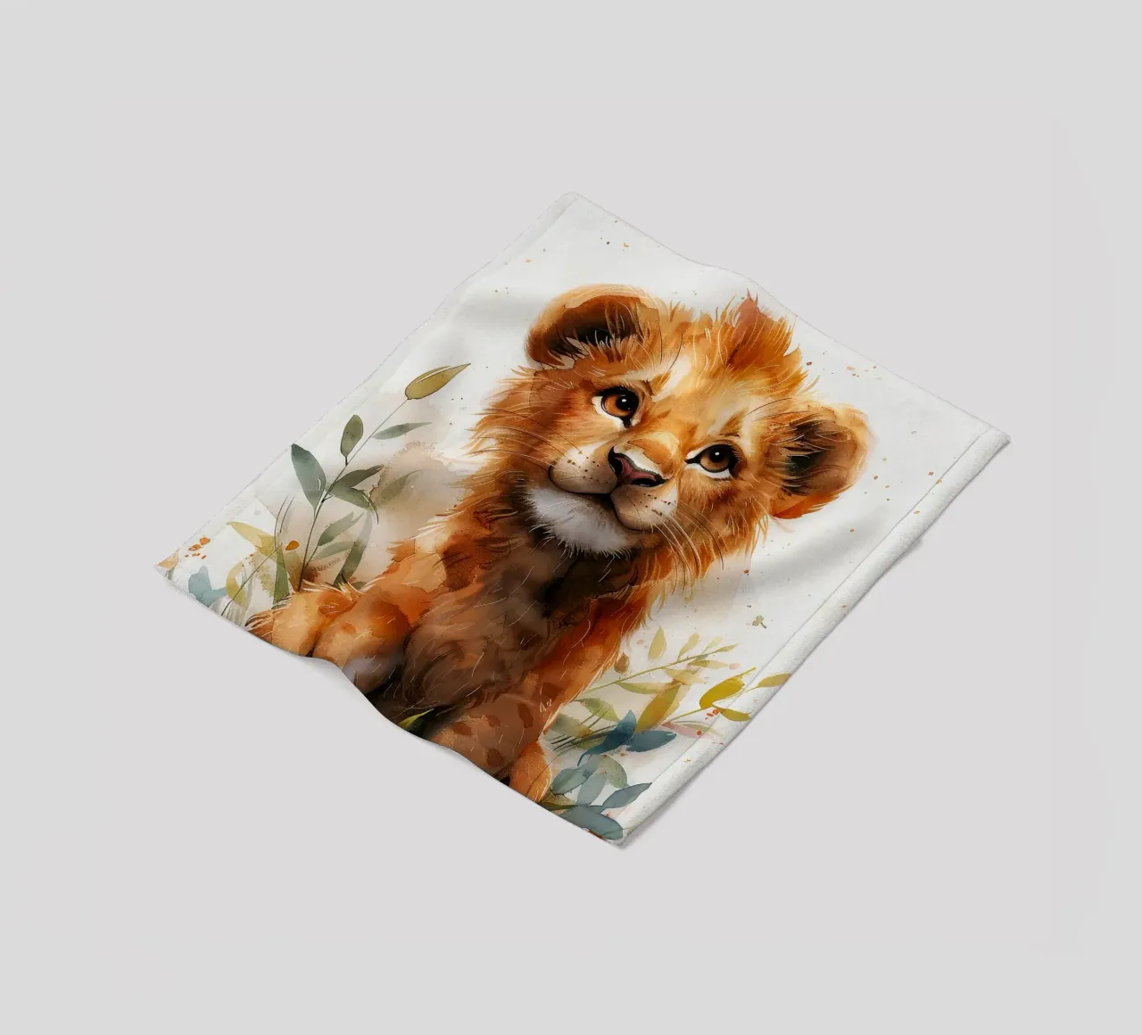 Baby Lion fleece blanket by Mateo