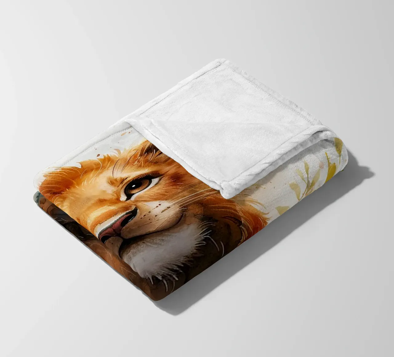 Baby Lion fleece blanket by Mateo