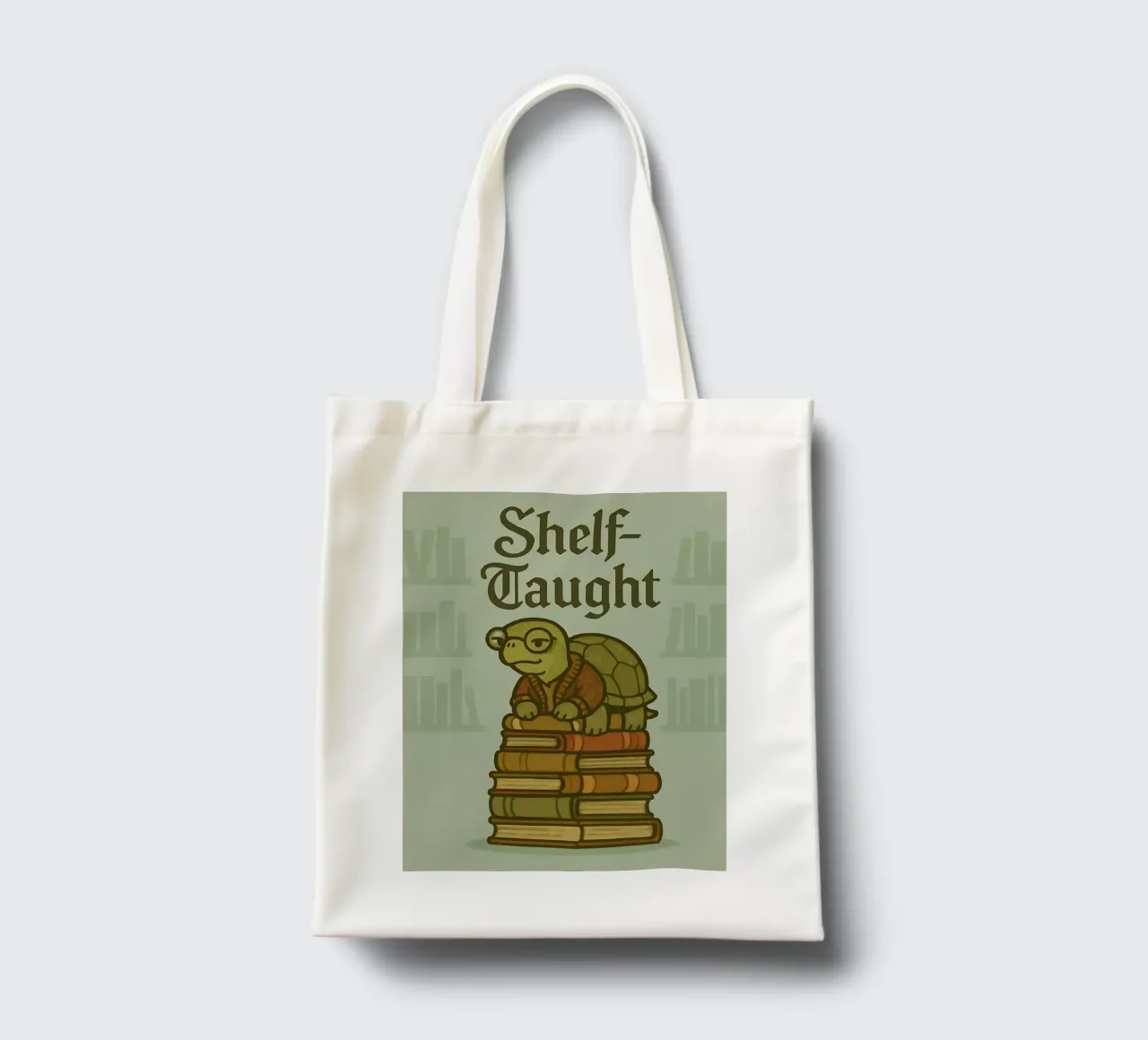 Funny Old Turtle Meme tote bag by Funny Humor Art