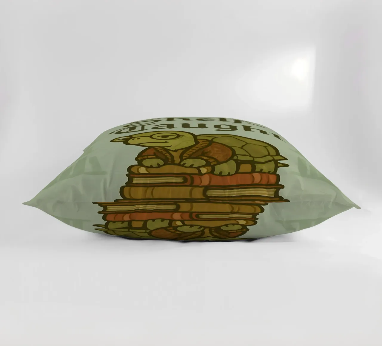 Funny Old Turtle Meme decorative cushion by Funny Humor Art