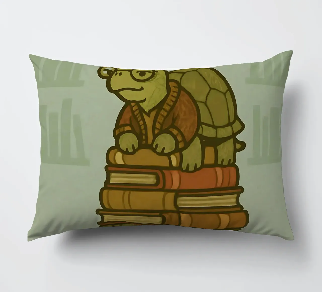 Funny Old Turtle Meme decorative cushion by Funny Humor Art