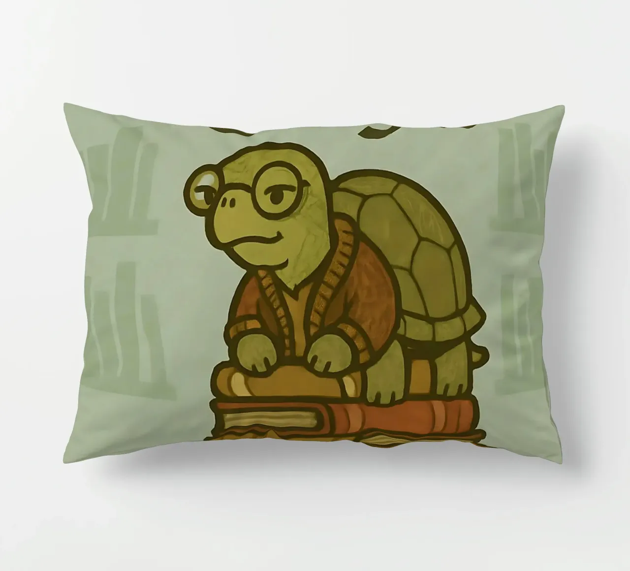 Funny Old Turtle Meme decorative cushion by Funny Humor Art