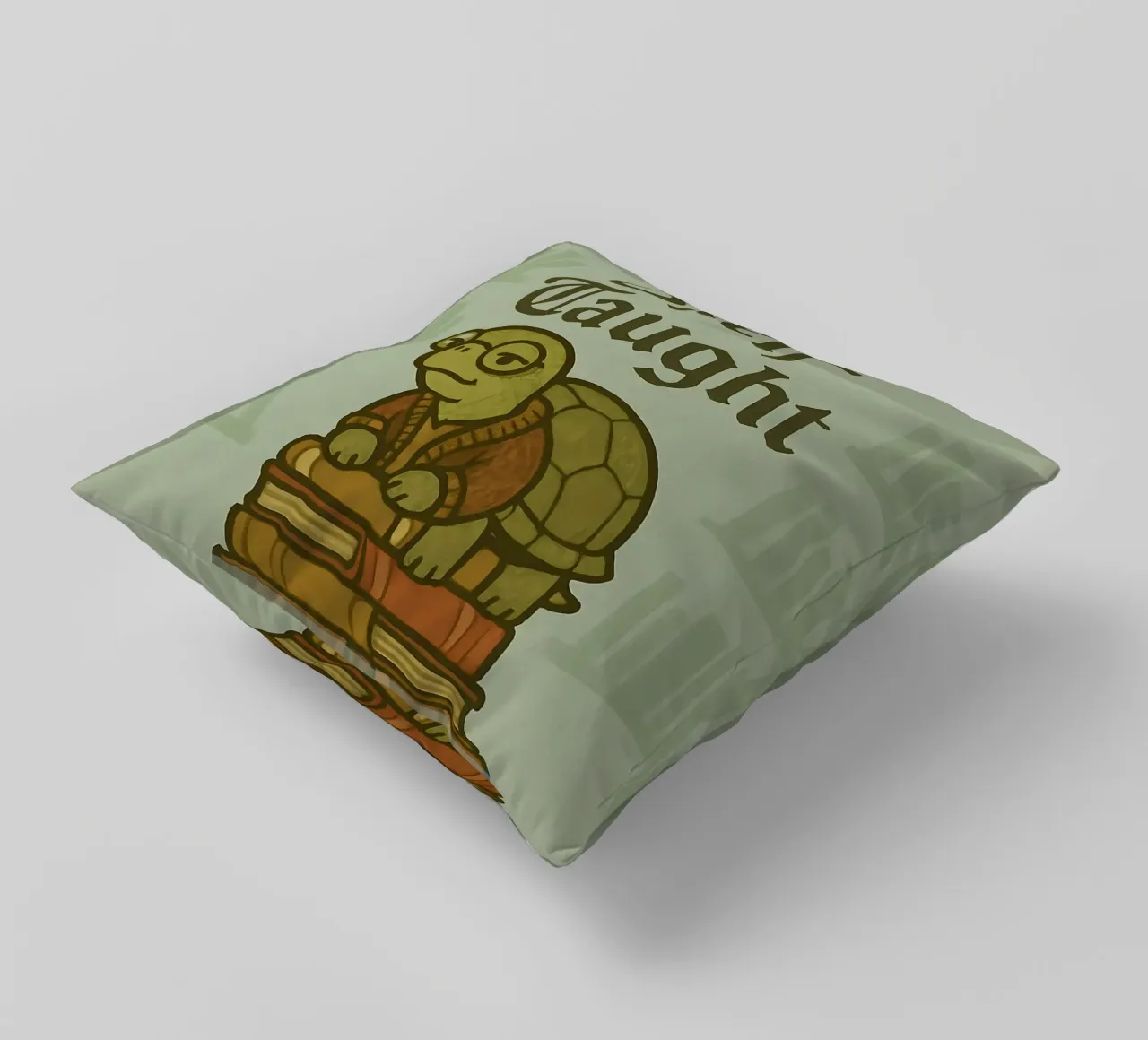 Funny Old Turtle Meme decorative cushion by Funny Humor Art
