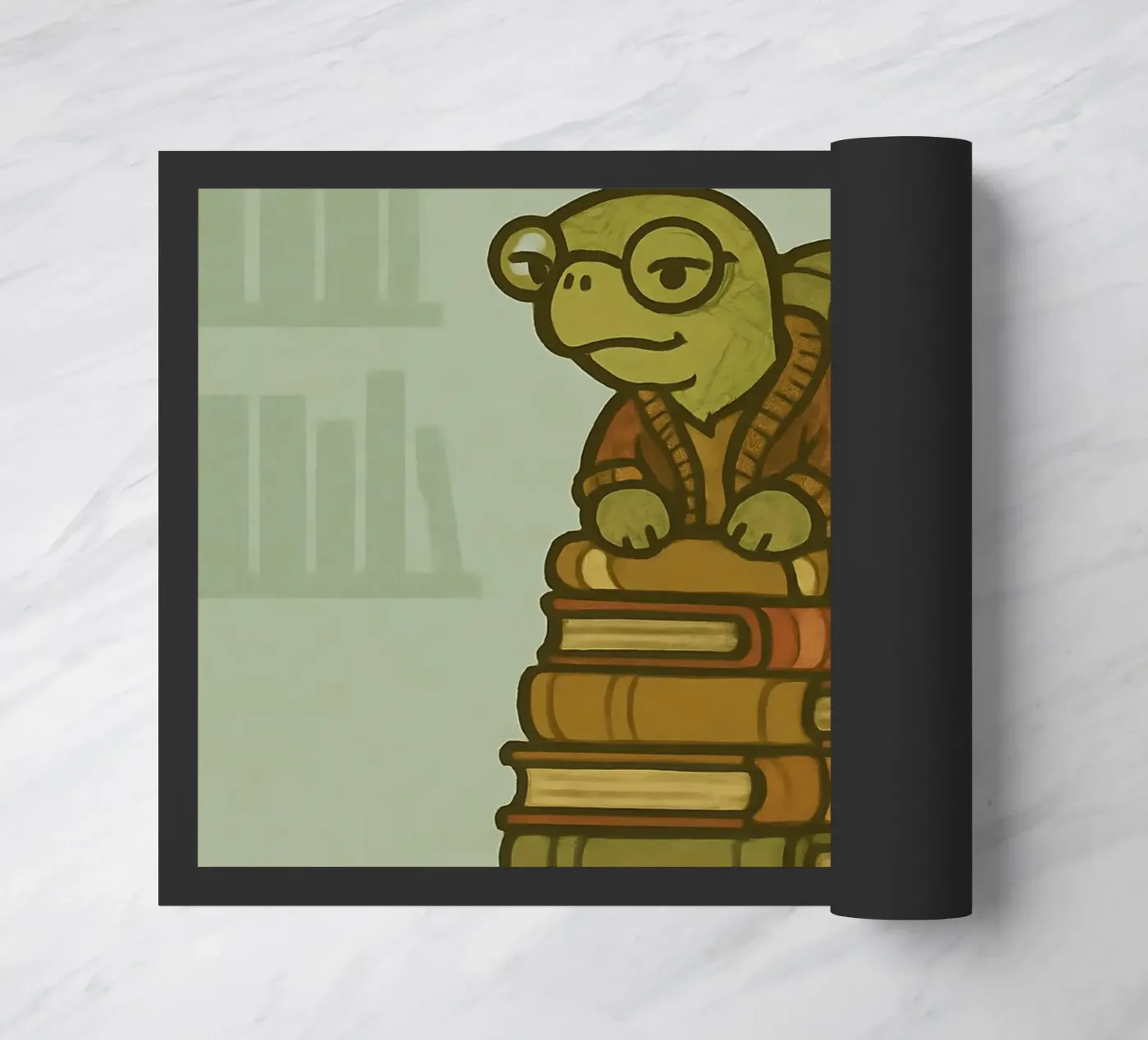 Funny Old Turtle Meme doormat by Funny Humor Art