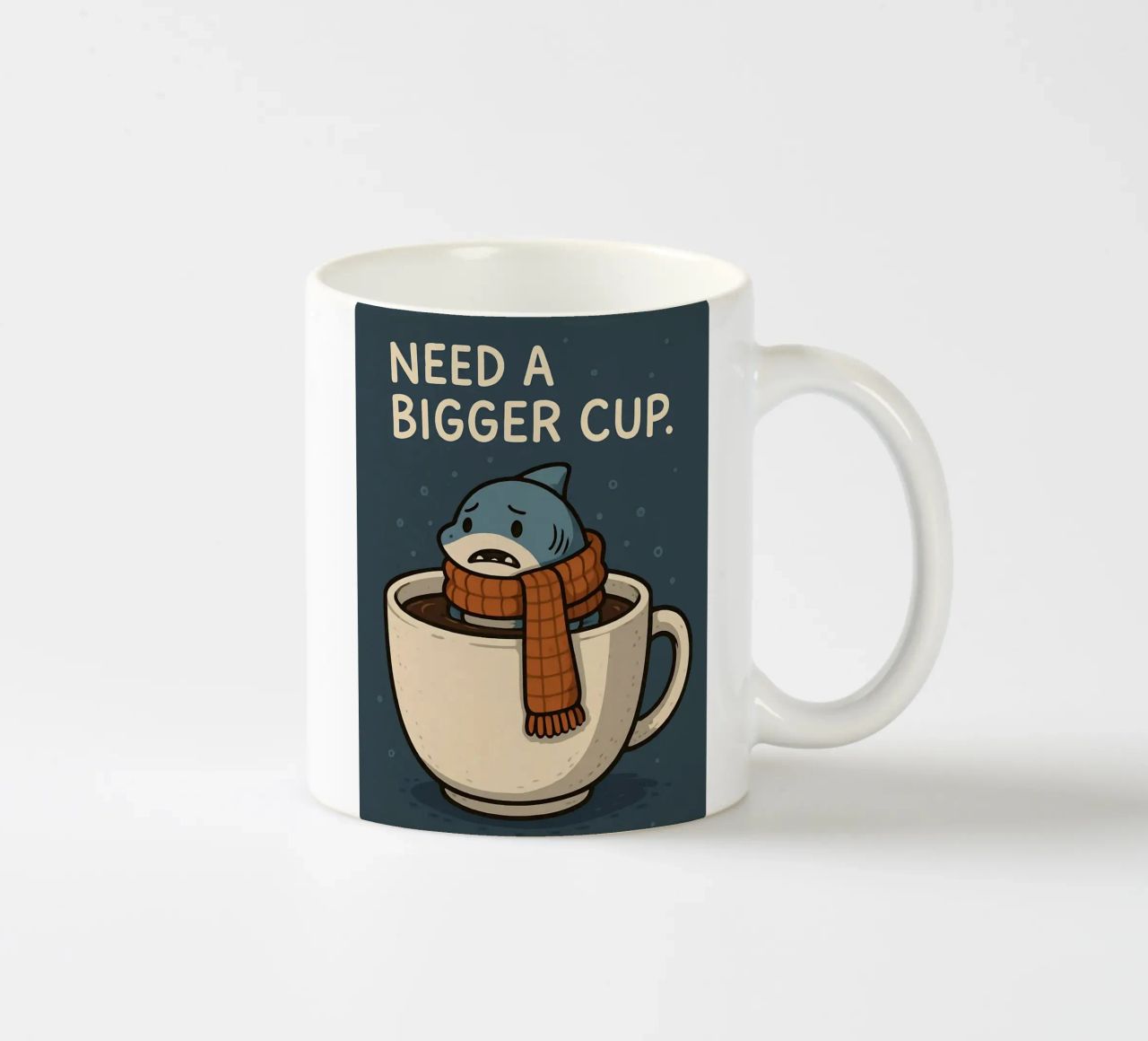 Meme divertente sullo squalo tazza in ceramica da Funny Humor Art