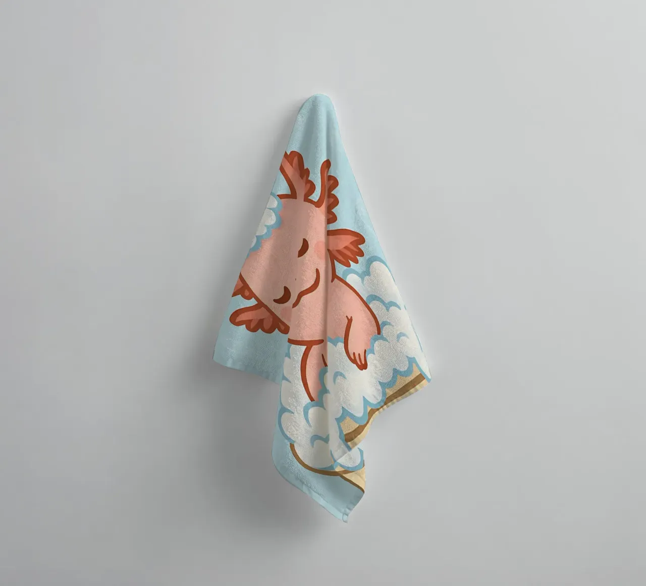 Funny Axolotl Meme asciugamano da bagno da Funny Humor Art