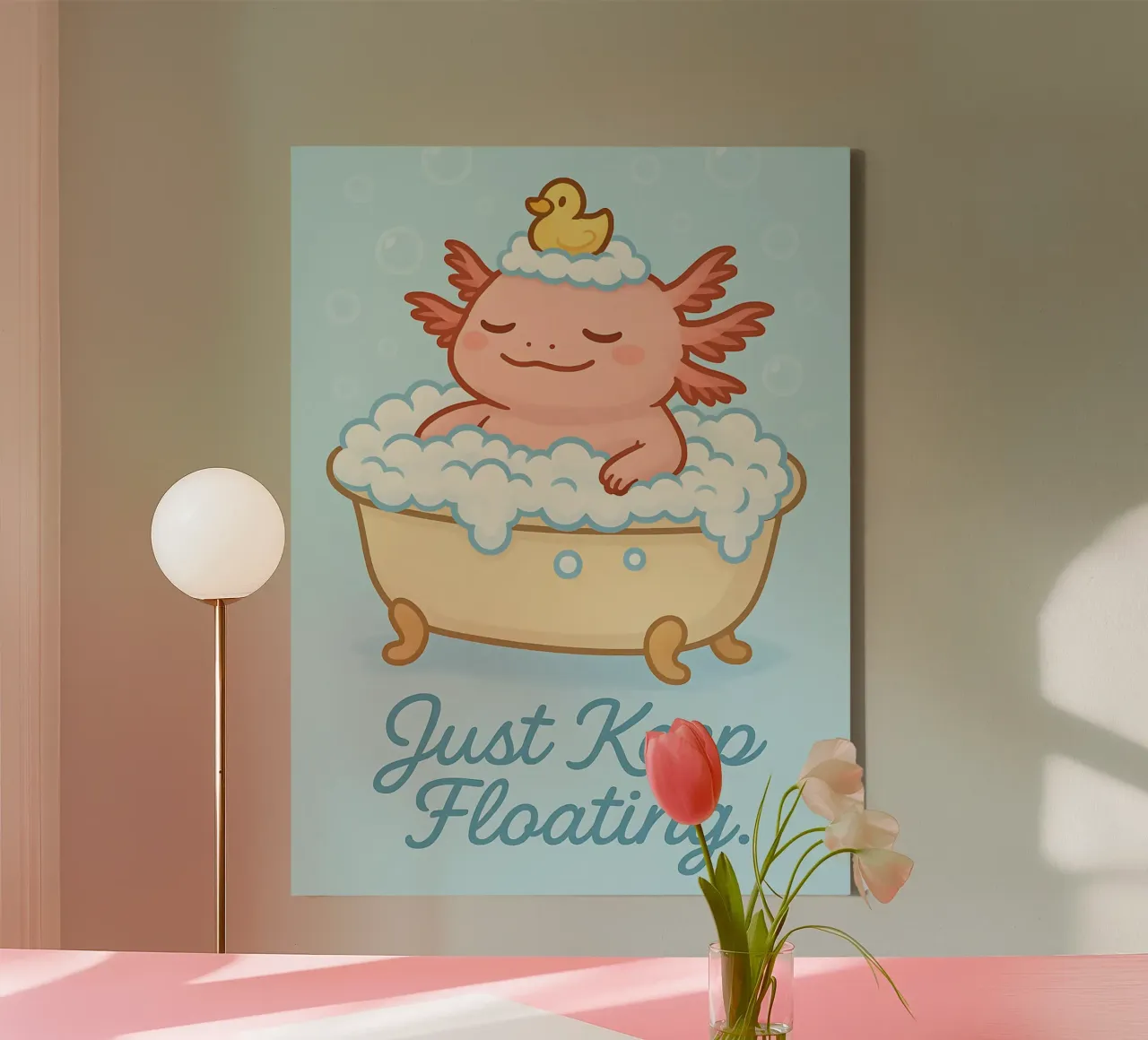Funny Axolotl Meme tela con Cornice a cassetta da Funny Humor Art