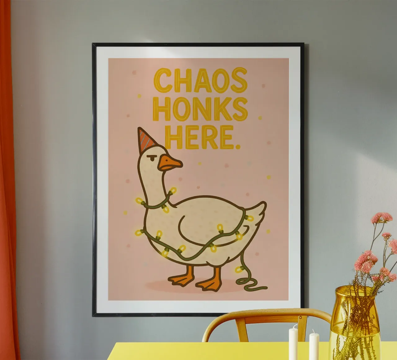 Funny Goose Meme hahnemühle by Funny Humor Art