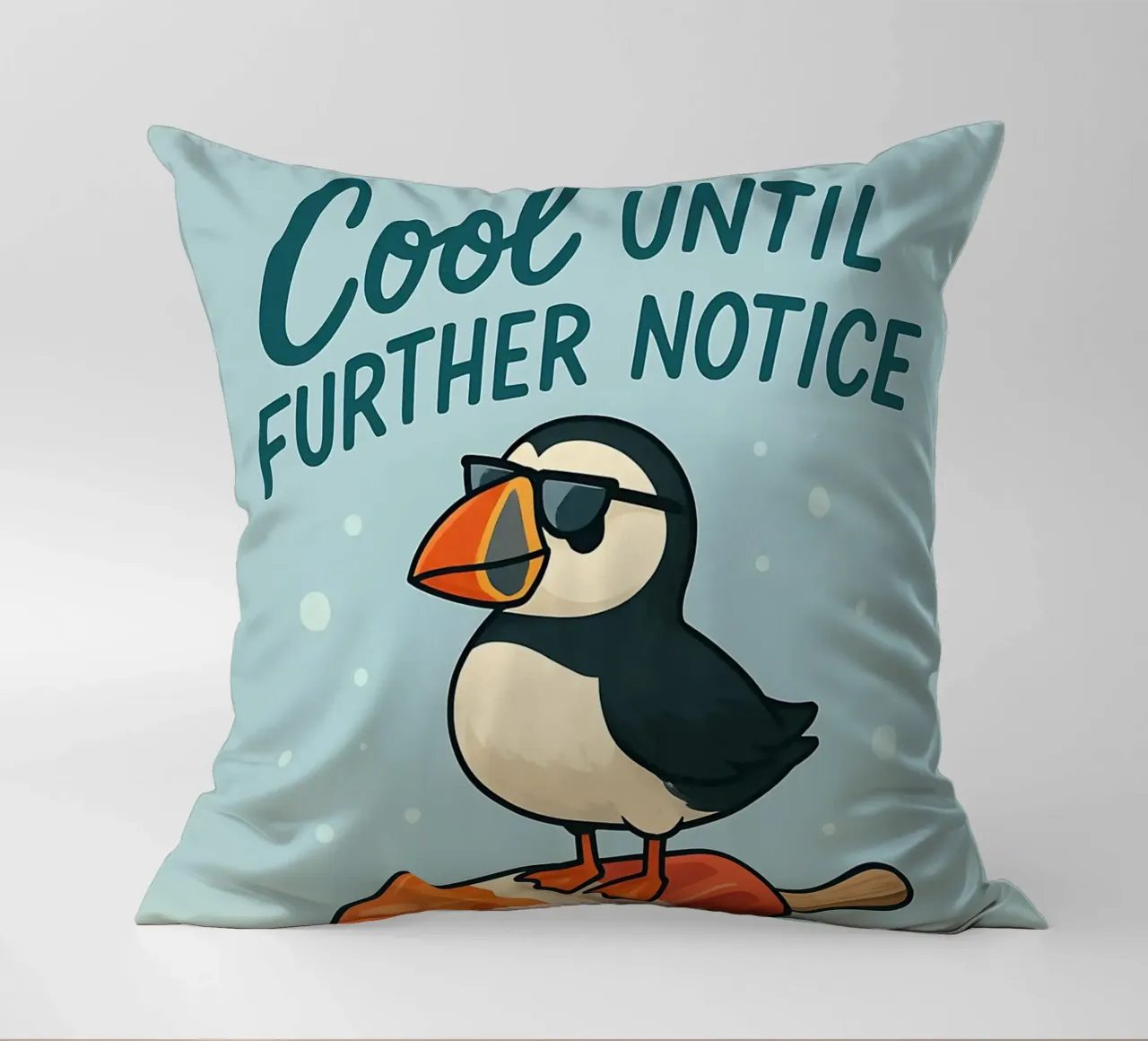 Funny Puffin Meme cuscino da Funny Humor Art
