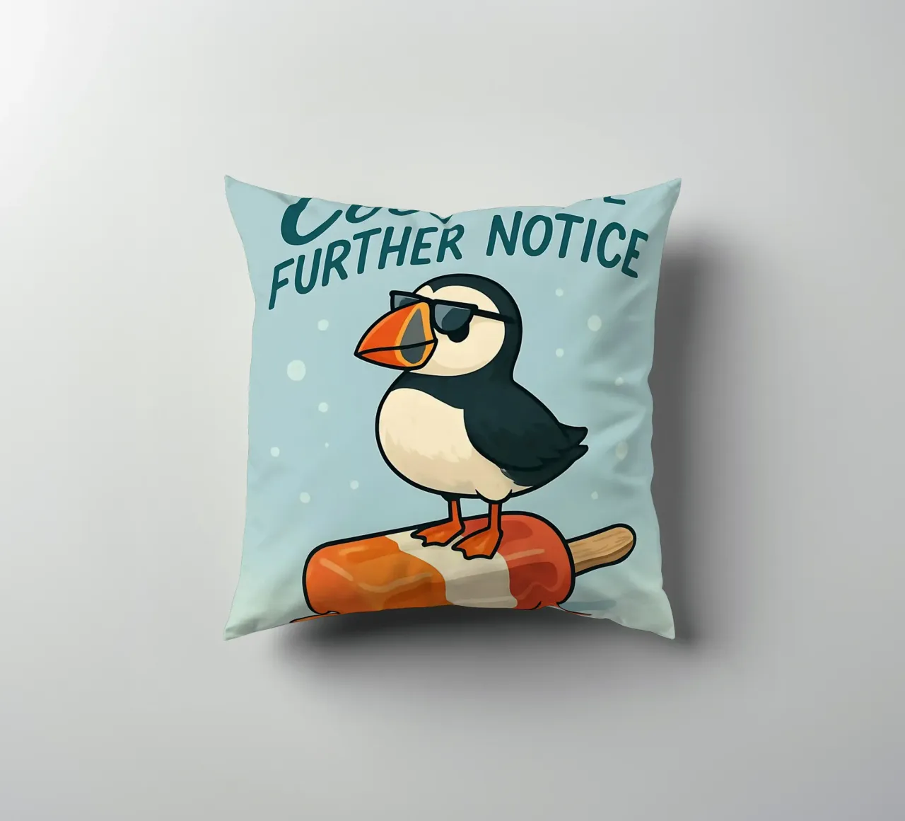 Funny Puffin Meme cuscino da Funny Humor Art