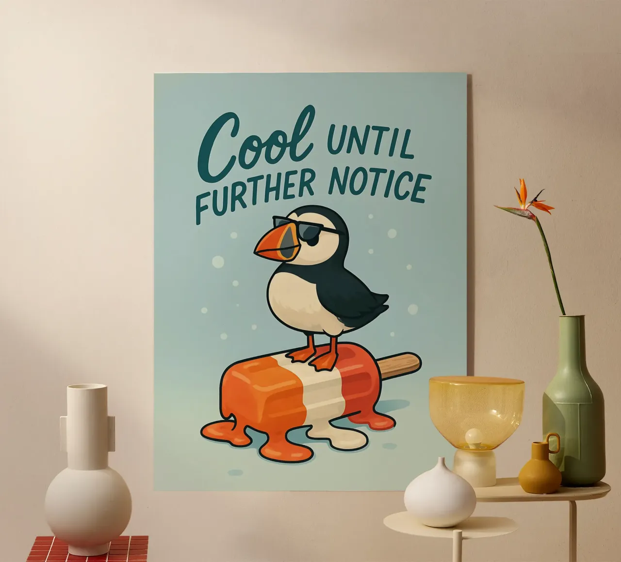 Funny Puffin Meme plexiglass da Funny Humor Art