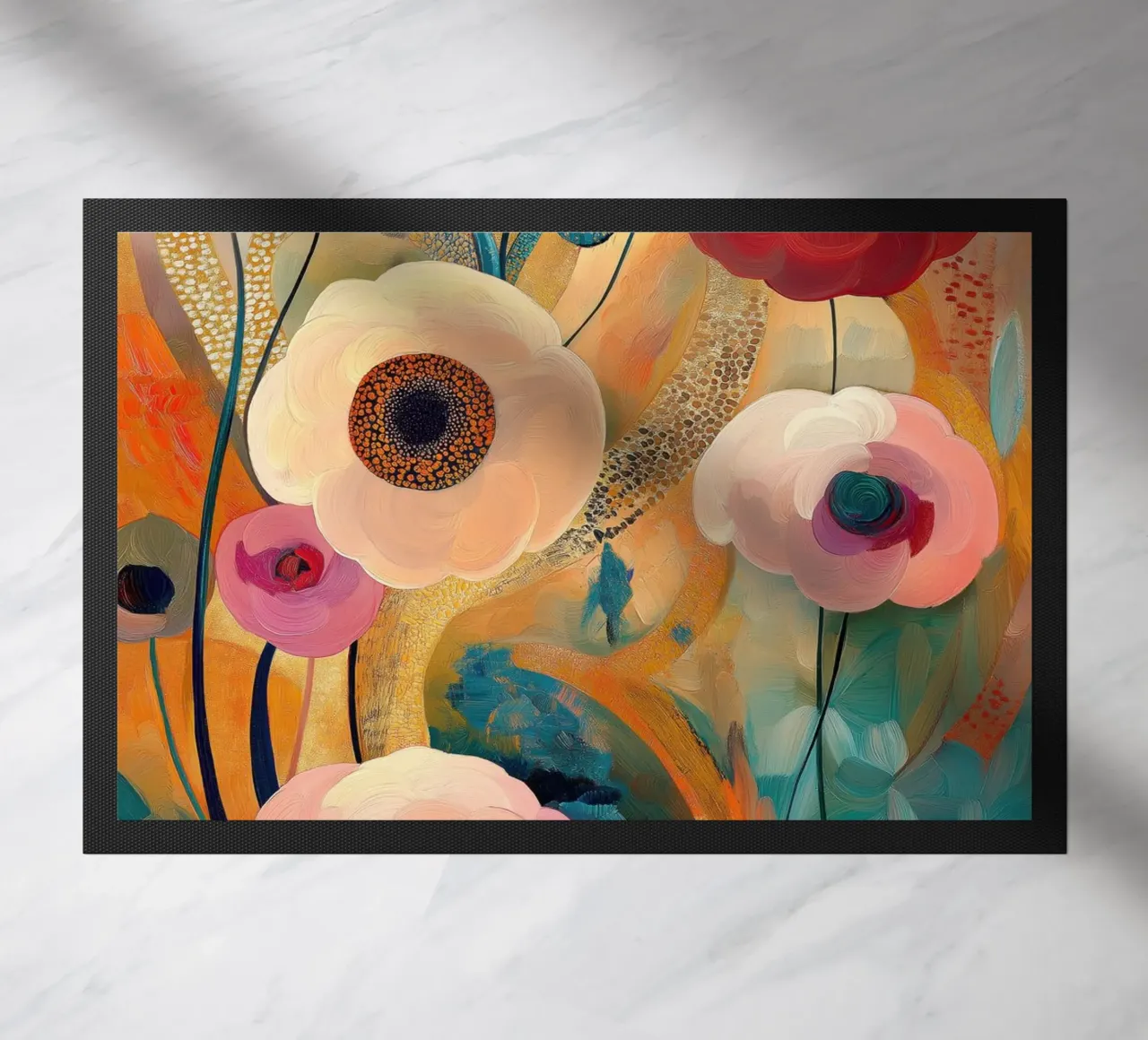 Fiori astratti zerbino da Imagine