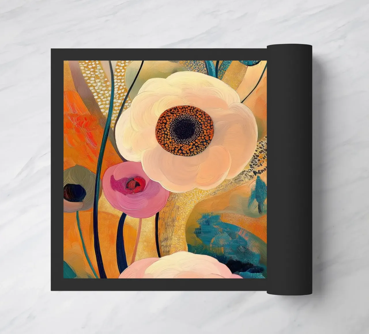 Fiori astratti zerbino da Imagine