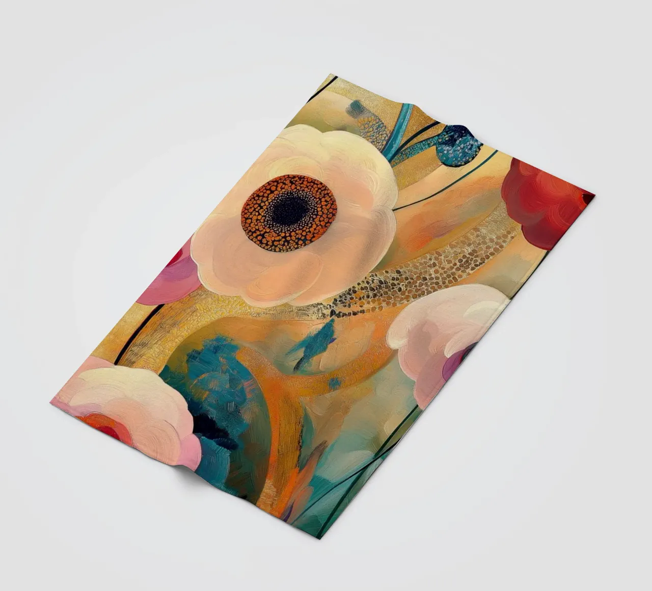 Fiori astratti coperta in pile da Imagine
