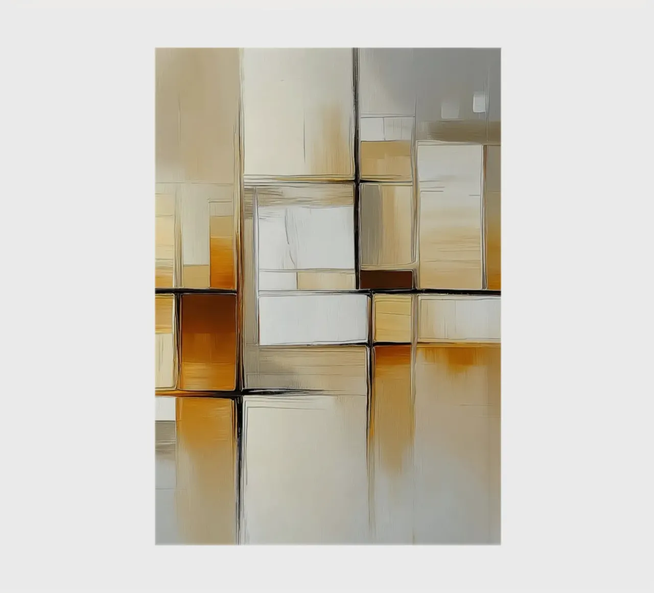 Abstract shapes in brown and cream notebook by Imagine
