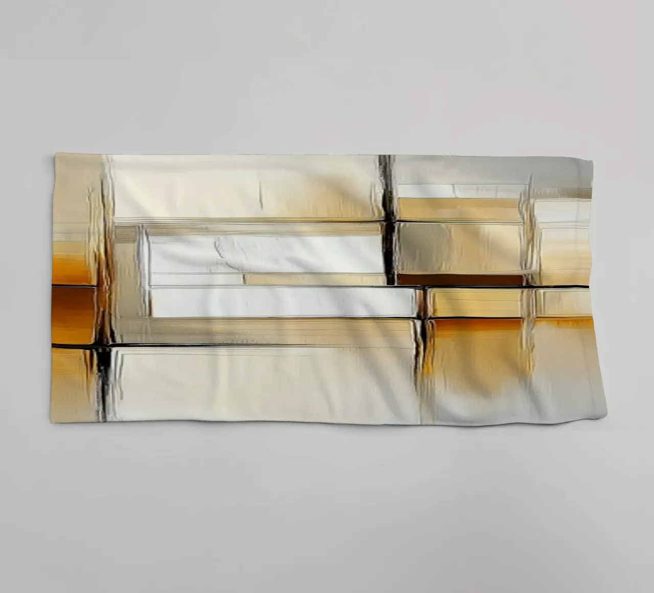 Forme astratte in marrone e crema asciugamano da bagno da Imagine