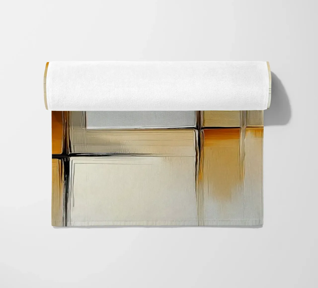 Forme astratte in marrone e crema telo mare da Imagine