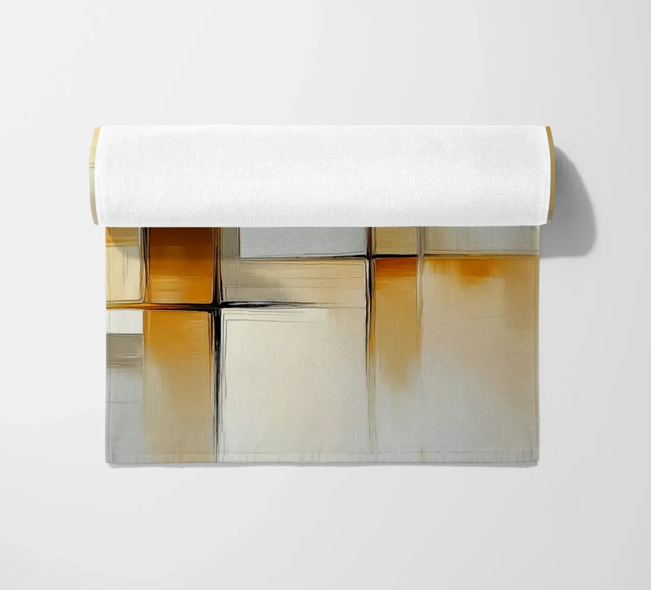 Forme astratte in marrone e crema telo mare da Imagine