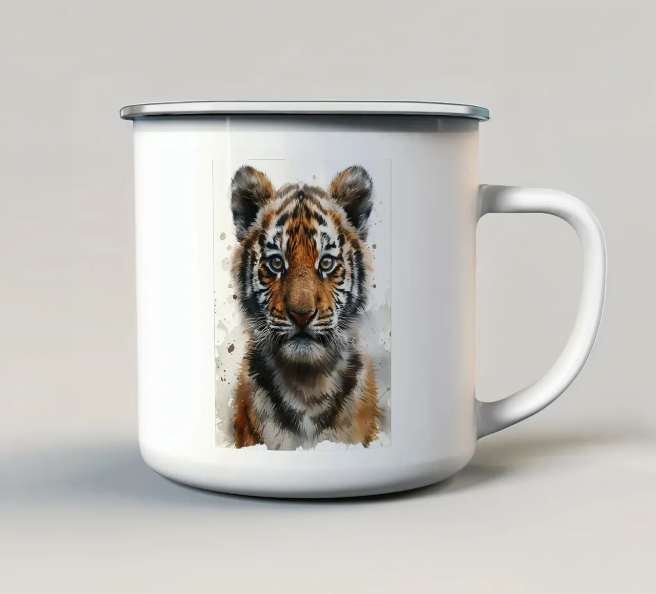 Baby Tiger tazza in smalto da Mateo