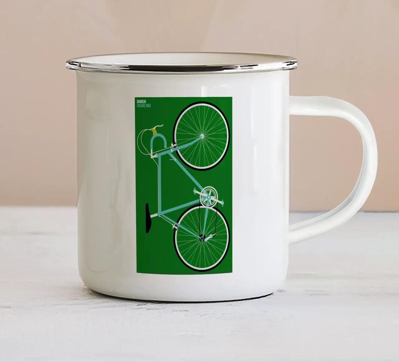 Icons Bianchi Full tazza in smalto da Bo Lundberg