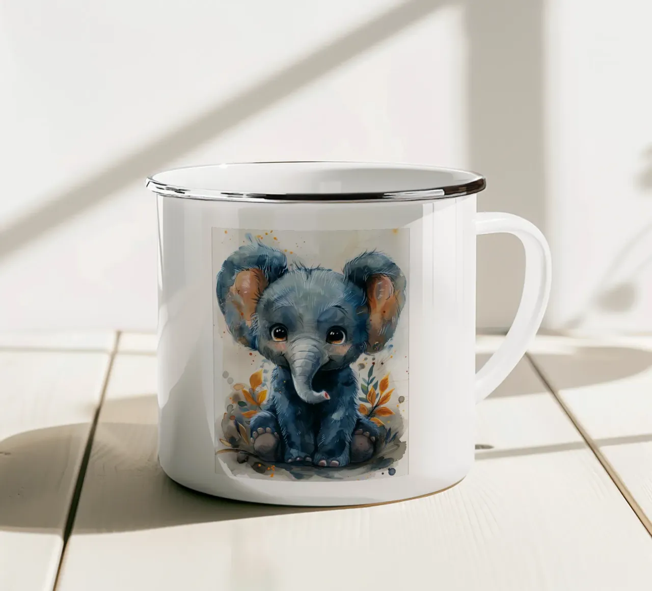 Baby Elephant tazza in smalto da Mateo