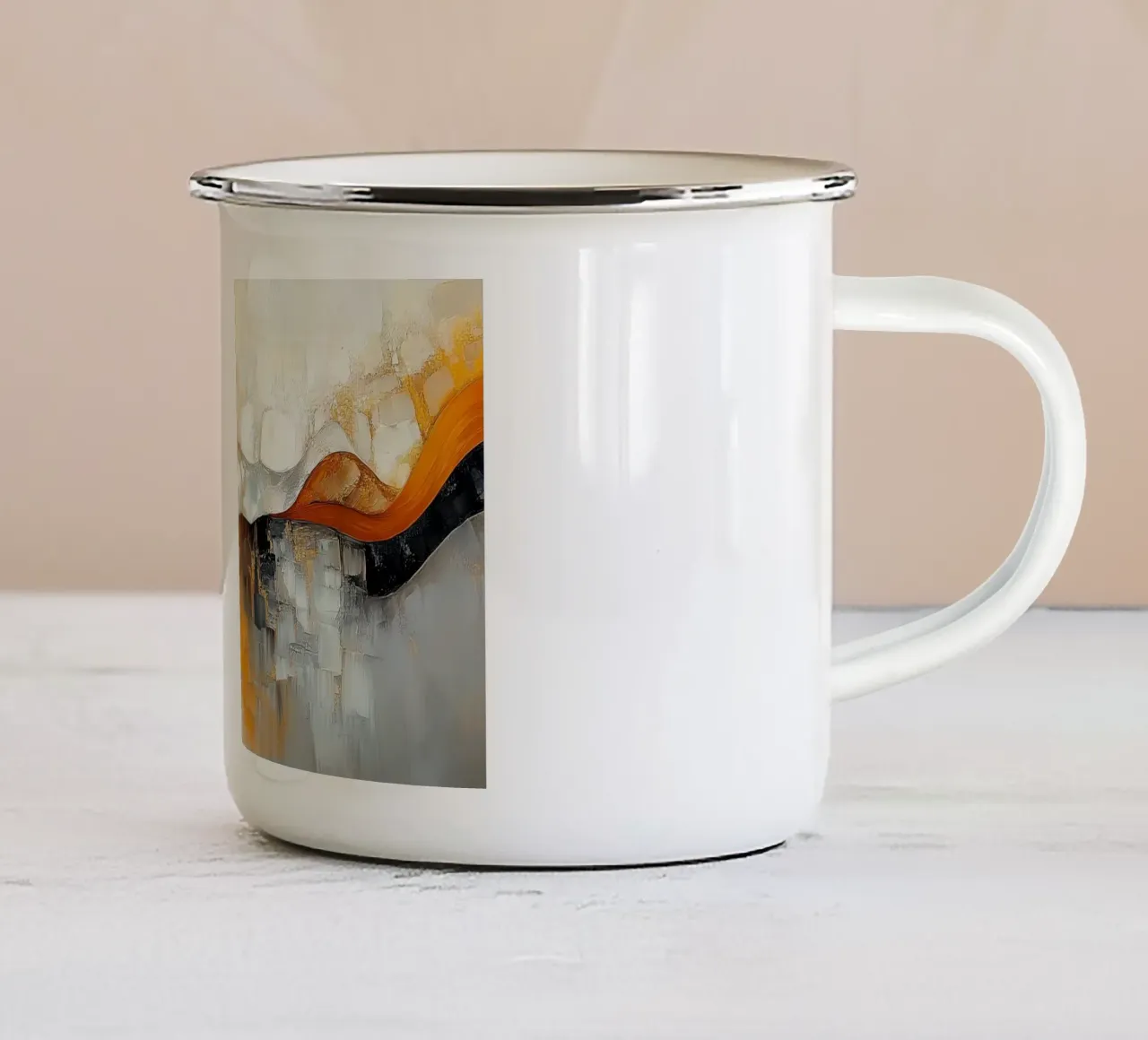 Astratto organico tazza in smalto da Imagine