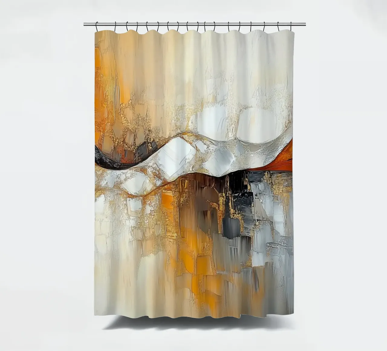 Organic abstract shower curtain by Imagine