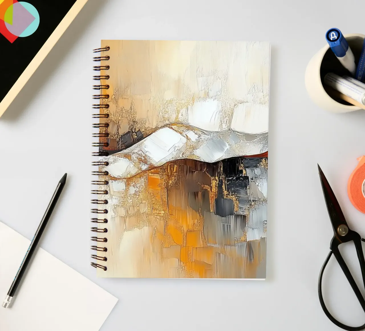 Organic abstract spiral notebook by Imagine