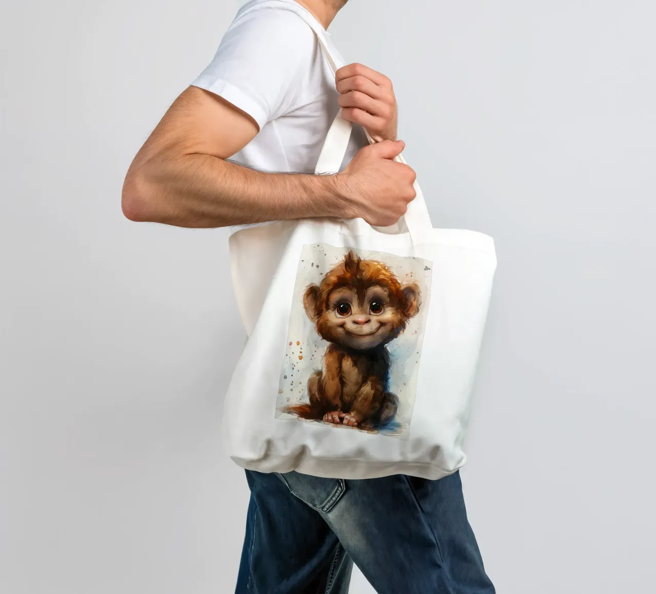 Baby Monkey borsa in juta da Mateo